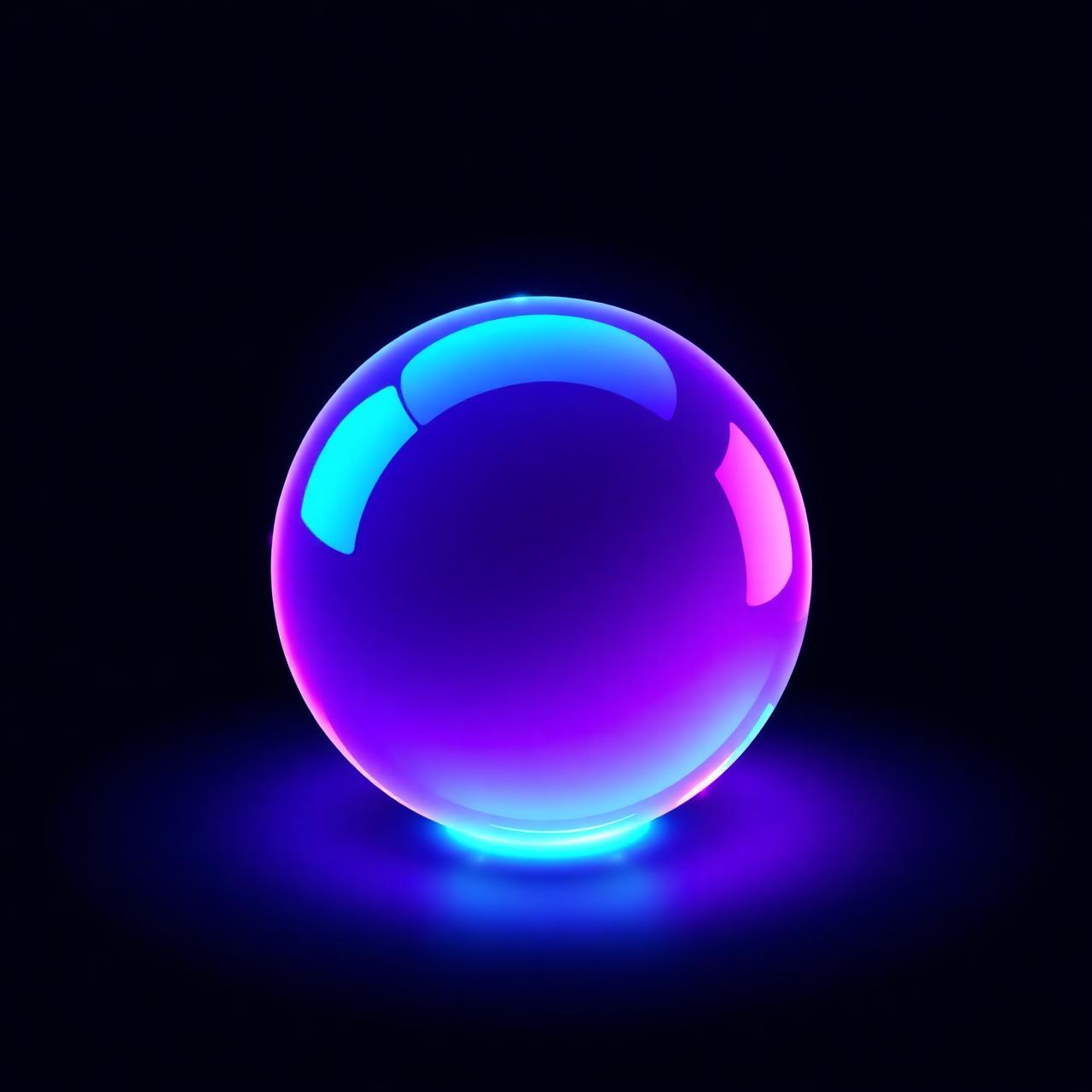 Sphère lumineuse — univers IA premium